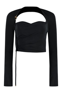 Peplo long sleeve crop top